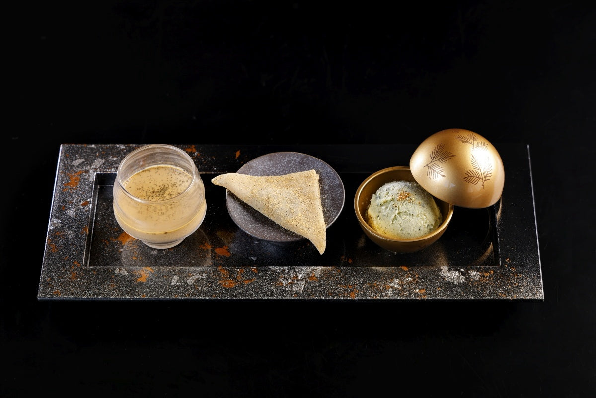 Assorted Sweets (3 kinds) with Iced Matcha
